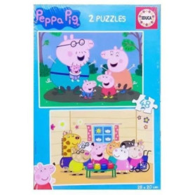 Puzzle - EDUCA - Peppa Pig - 2 x 48 pieces Puzzle - EDUCA - Peppa Pig - 2 x 48 pieces