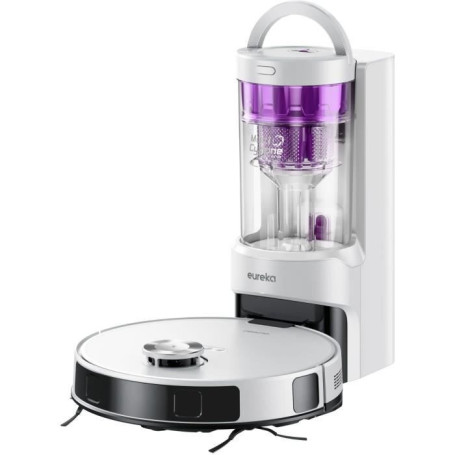 Aspirateur robot laveur - EUREKA - E20 Plus - 8000 Pa - 65 dB(A) en mode silencieux - Blanc