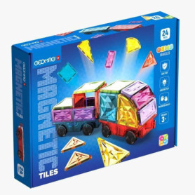 Tuiles magnétiques - GEOMAG - Tiles Gems Vehicles - 24 pieces - Effet cristal - Des 3 ans Tuiles magnétiques - GEOMAG - Tiles Gems Vehicles - 24 pieces - Effet cristal - Des 3 ans