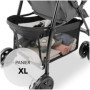 HAUCK - Poussette canne - SPORT - Pliable & inclinable - Capote Pare-Soleil - 4 roues - Gris