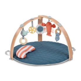 INGENUITY Tapis d'éveil réversible bébé évolutif - Marin - pliable, arche de jeu en bois amovible, 5 jouets, miroir, coussin INGENUITY Tapis d'éveil réversible bébé évolutif - Marin - pliable, arche de jeu en bois amovible, 5 jouets, miroir, coussin