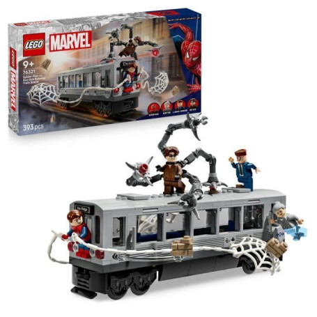 LEGO | Marvel 76321 La Scene du Train de Spider-Man et Docteur Octopus - Jouet des 9 ans