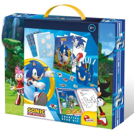 Kit de bureau créatif - Activités créatives - LISCIANIGIOCHI - Sonic - Des 5 ans