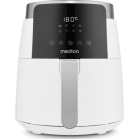 Friteuse a air chaud - MEDION - MD13030 - Digitale - Airfryer - 1500 watts - Minuterie 60 min - Jusqu'a 200°C - 4,7 L - Blanc Friteuse a air chaud - MEDION - MD13030 - Digitale - Airfryer - 1500 watts - Minuterie 60 min - Jusqu'a 200°C - 4,7 L - Blanc...