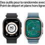 Apple Watch Ultra 3 GPS + Cellular - 49mm - Boîtier Natural Titanium - Bracelet Blue/Bright Blue Trail Loop - M/L 1 077,87 €
