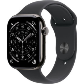 Apple Watch Series 11 GPS + Cellular - 46mm - Boîtier Slate Titanium - Bracelet Black Sport Band - M/L 1 017,64 €