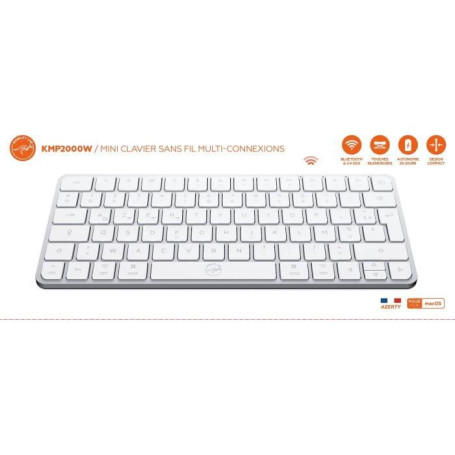 Mini clavier - Touches plates - MOBILITY LAB - KMP2000W - AZERTY - FR - Multi-connexions - Blanc 45,10 €