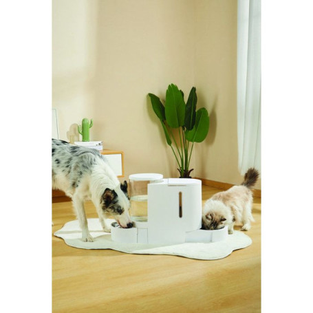 Distributeur Croquettes & Eau - M PETS - DUPLO - 1.3 kg / 3 L - 40 x 16.2 x 29.1 cm - Blanc 88,85 €