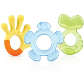 Lot de 3 anneaux de dentition - NUBY - Sans BPA - Des 3 mois Lot de 3 anneaux de dentition - NUBY - Sans BPA - Des 3 mois