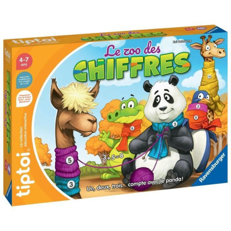 tiptoi Le Zoo des chiffres, Jeu éducatif électronique, sans écran, 00189, A partir de 4 ans, Ravensburger