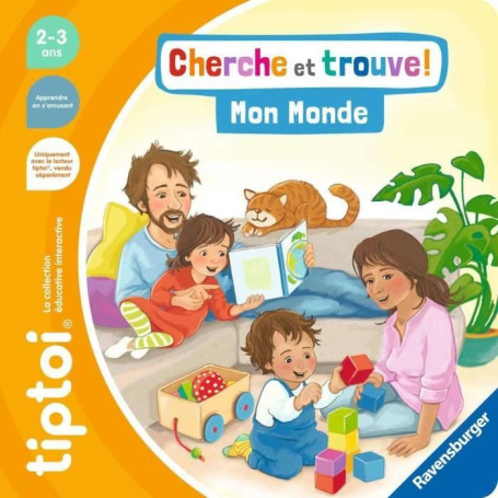 tiptoi Cherche et trouve Mon Monde, Livre interactif, Jeu éducatif électronique, sans écran-A partir de 2 ans-13099008, Ravensbu