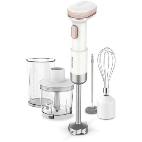 Mixeur plongeant - SENCOR - SHB 9130WH - 11,1 V - Récipients 500 et 700 ml - Blanc