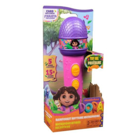 Dora - Micro a fonctions - 18cm - 4 chansons et 9 sons - des 3 ans - Dora l'exploratrice Dora - Micro a fonctions - 18cm - 4 chansons et 9 sons - des 3 ans - Dora l'exploratrice
