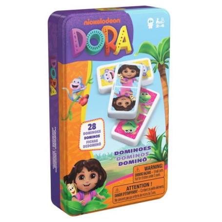 Dora - 28 Dominos - Boîte métal - des 4 ans - Dora l'exploratrice