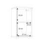 Armoire a suspendre - Blanc / Chene Sonoma - 1 porte - Meuble de salle de bain - 68,8 x 29 x 40,2 cm