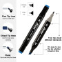 ABEIER Feutre a Alcool,120 Couleurs Feutre Alcool Double Pointe Permanents Marqueur Kit,Marqueurs de Dessin Pour Adultes Peintur