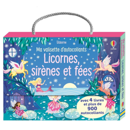 Ma valisette d'autocollants Licornes, sirènes et fées : avec de nombreux autocollants brillants ! Dès 3 ans