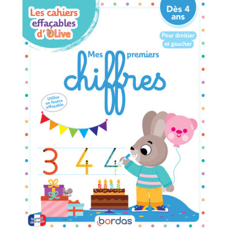 Les cahiers effaçables d'Olive - Mes premiers chiffres