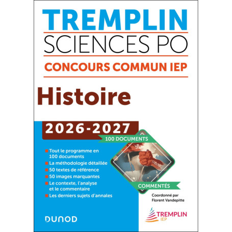 Tremplin Sciences Po Histoire Concours commun 2026-2027