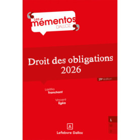 Droit des obligations 2026. 29e éd. Droit des obligations 2026. 29e éd.