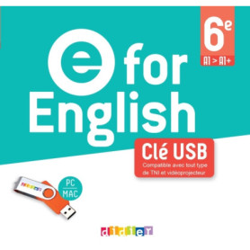 E For English - Anglais 6e - Ed. 2025 - Clé USB E For English - Anglais 6e - Ed. 2025 - Clé USB