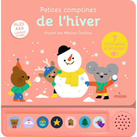 Contes et comptines à écouter - Petites comptines de l'hiver- LIVRE SONORE - Dès 1 an