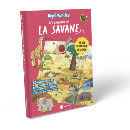 Les animaux de la savane - DépliMondes 4 ans +