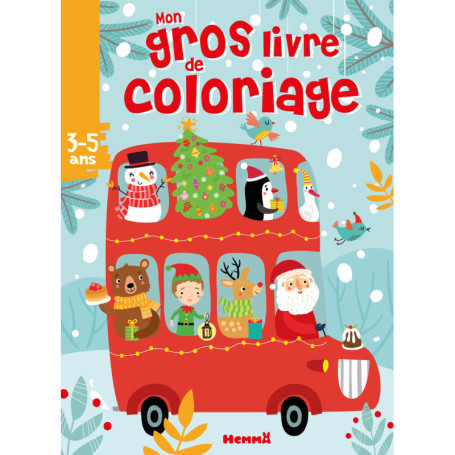 Mon gros livre de coloriage (Autobus Noël)