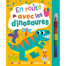 En route avec les dinosaures (livre avec feutre) En route avec les dinosaures (livre avec feutre)