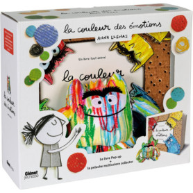 COFFRET Couleurs des émotions. Pop-up et peluche multicolore COFFRET Couleurs des émotions. Pop-up et peluche multicolore