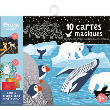 10 Cartes magiques - Cartes à gratter et à métalliser - Ma pochette d'artiste