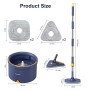 132cm Balai Serpillère avec Seau Essoreur, 2 en 1 Système de Filtre Ssépare la Saleté de l'eau Douce, Serpillere Microfibre pour