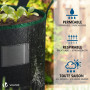 VOUNOT® Lot de 5 Sac de Plantation Non Tissé 20L avec Poignées et 15 Étiquettes Sacs à Plantes de Tomate Grande Capacité Ø30,5cm