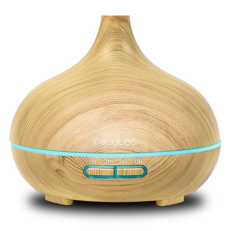Cecotec Humidificateur Ultrasonique Pure Aroma 300 Yang. 300 ml, Diffuseur d’arôme, Minuterie 10 heures, 7 couleurs LED, Aromath