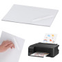20 Feuilles A4 Papier Autocollant Imprimante Transparentes, A4 Papier Transparent Imprimable Feuille Autocollante en Vinyle pour