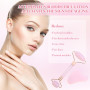 VEGCOO Quartz Rose Rouleau Gua Sha Kits, Jade Roller Visage et Pierre de Guasha, Massage pour Visage Cou Corps Muscles