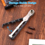 OSDUE Cliquet Tournevis, Tournevis Magnétique Mini Clé à Cliquet 1/4 Entraînement 1/4" à Couple Elevé Mini Décalé Réversible à C
