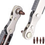 OSDUE Cliquet Tournevis, Tournevis Magnétique Mini Clé à Cliquet 1/4 Entraînement 1/4" à Couple Elevé Mini Décalé Réversible à C