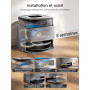 Lefant M3 Max Robot Aspirateur Laveur 20 000 Pa, Station Multifonctionnelle, Double Serpillière Rotative 200 TR/Min & Relevable