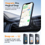 CANSHN Coque Magnétique pour iPhone 12(6,1 Pouces), Compatible avec MagSafe, [Protection Complète de l'appareil Photo] Housse Fo