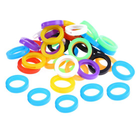 DOITOOL 80 pièces Lot de Caches Clés Silicone Flexibles Colorés Caps Élastiques Durables pour Identification Facile des Petites  DOITOOL 80 pièces Lot de Caches Clés Silicone Flexibles Colorés Caps Élastiques Durables pour Identification Facile des Petites