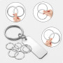JTAREA 2Types 80Pièces Anneau Porte Clé Assortiment Kit 8Tailles 15mm 20mm 25mm 28mm 30mm 32mm 35mm 38mm Porte-Clés Rond Anneaux