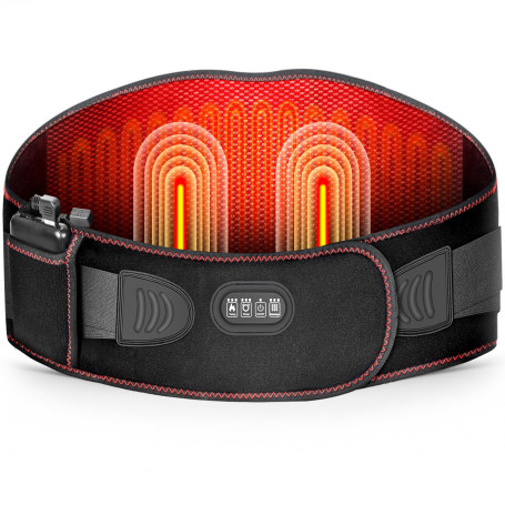 Naxup Ceinture Lombaire chauffante,Ceintur Dorsale Chauffante,Ceinture Massante Chauffante avec 3 Modes De Massage et 3 Niveaux 