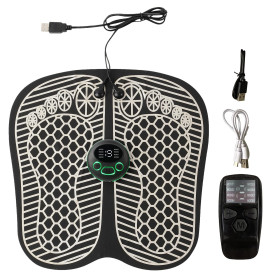 XLSBZ Appareil de massage des pieds EMS avec fonction chauffante, 8 modes et 19 intensités, Tapping, Kneading, Shiatsu Massage,  XLSBZ Appareil de massage des pieds EMS avec fonction chauffante, 8 modes et 19 intensités, Tapping, Kneading, Shiatsu Massage,