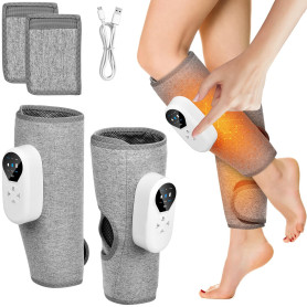 Onherm Lot De 2 Masseurs De Jambes Chauffants, Masseur De Mollets à Compression D'air Sans Fil, 3 Modes De Massage, Massage Chro Onherm Lot De 2 Masseurs De Jambes Chauffants, Masseur De Mollets à Compression D'air Sans Fil, 3 Modes De Massage, Massage Chro
