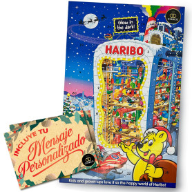 Calendrier de l’Avent HARIBO 2025 · Édition Lumineuse Brille dans le Noir · 24 Sachets de Bonbons Gélifiés Variés · Inclut Carte Calendrier de l’Avent HARIBO 2025 · Édition Lumineuse Brille dans le Noir · 24 Sachets de Bonbons Gélifiés Variés · Inclut Carte