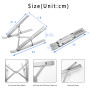 AiTodos® Support Ordinateur Portable, Alliage D'aluminium, Léger, Compact Portable Pliable - Ventilation et Dissipation de la Ch