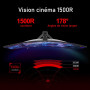 Gawfolk Écran PC Ultra Large 34 Pouces 1500R incurvé 144Hz Gaming Computer Moniteur,21:9 UWQHD(3440x1440),Adaptive Sync，HDR，178 