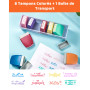 LAOYE Tampons Enseignants Français 8PCS Tampon Auto Encreur pour Cadeau Professeur Tampon Ecole Avec Boîte pour Encourager Élève