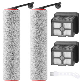 Druuzyl Rouleau de Brosse de Rechange et Filtre HEPA pour dreame H12 Pro Accessoires Aspiration Humide/Sèche 2 Rouleaux de Bross Druuzyl Rouleau de Brosse de Rechange et Filtre HEPA pour dreame H12 Pro Accessoires Aspiration Humide/Sèche 2 Rouleaux de Bross